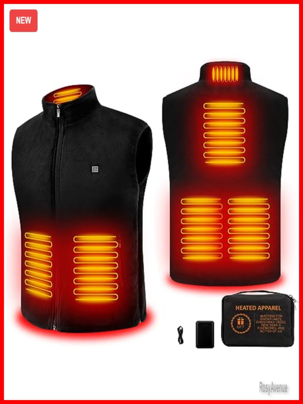 Heated Vest with Battery Pack Polar Fleece Spandex Polyester Sleeveless
